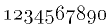 Malsame altaj ciferoj
0123456789